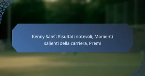 Kenny Saief: Risultati notevoli, Momenti salienti della carriera, Premi